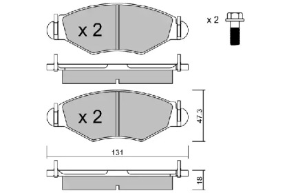 Комплект тормозных колодок (AISIN: BPPE-1006)